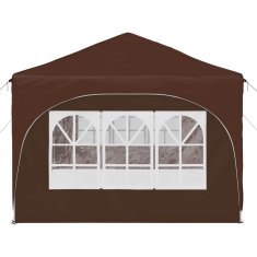 Vidaxl Zložljivi šotor za zabave 574 x 289 x 245 cm Rjava