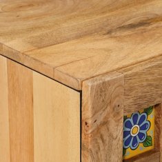 Vidaxl TV omarica z vrati Naravna 105 x 33,5 x 46 cm Masiven les manga