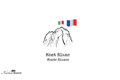 Alaskan Maker KOZAREC za pijačo s topografijo Mont Blanc AMTOPO-VD-B