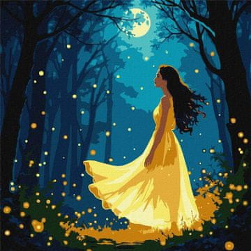 Rayher.	 Slikanje po številkah, Girl among fireflies, 30x30cm