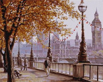 Rayher.	 Slikanje po številkah, Autumn London, 40x50 cm