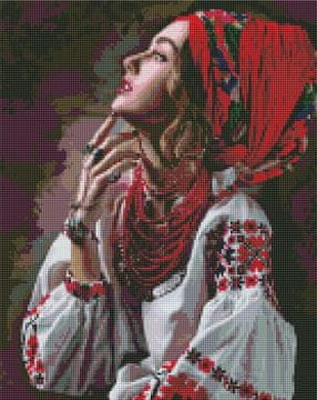 Rayher.	 Diamantni mozaik, Flowers - stars, 40x50 cm