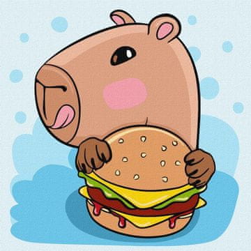 Rayher.	 Slikanje po številkah Kids, Capybara and burger, 30x30 cm