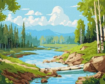 Rayher.	 Slikanje po številkah, In the birch grove, 40x50 cm