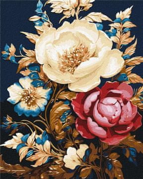 Rayher.	 Slikanje po številkah, Floral magic, s kovinskimi barvami, 40x50 cm