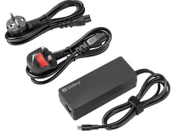 Sandberg USB-C AC napajalnik PD100W EU+UK
