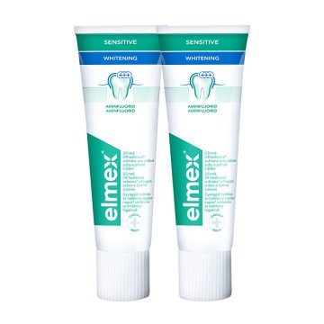 Elmex Belilna zobna pasta za občutljive zobe Sensitive Whitening Duopack 2x 75 ml