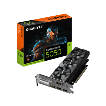 Gigabyte GeForce RTX 5050 OC Low Profile 8G grafična kartica, 8GB GDDR6 (GV-N5050OC-8GL)