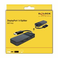 Delock množilnik DisplayPort 3x1 4K MST 87737