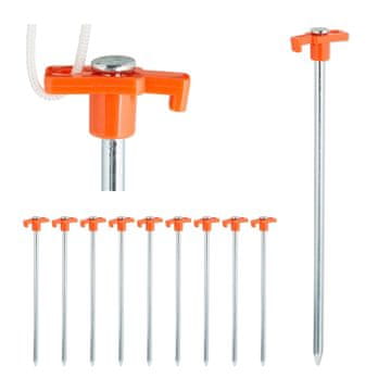 Northix Set 10 jeklenih klinov 30 cm s plastično glavo