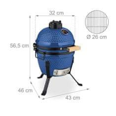 Northix Keramični žar Kamado na oglje za peko žar in pečenje