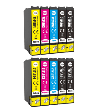 TiskajPoceni Kartuša Epson T0711 + T0712 + T0713 + T0714 kompatibilne kartuše - 4× črna, 2× cyan, 2× magenta, 2× rumena