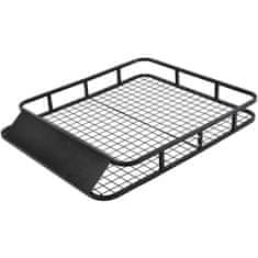 Northix Univerzalni jekleni strešni prtljažnik 122x102x15 cm 75 kg črn