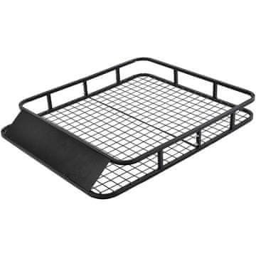 Northix Univerzalni jekleni strešni prtljažnik 122x102x15 cm 75 kg črn