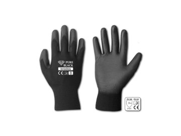 Bradas Zaščitne rokavice 7" poliuretanske PURE BLACK BR-RWPBC7