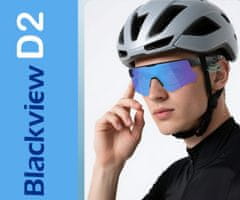 Blackview D2 pametna očala z AI pomočnikom, črna stekla, črna