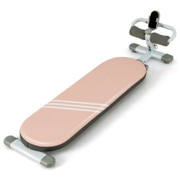 Northix Zložljiva fitnes klop 3 koti PVC roza 120–137 cm 150 kg