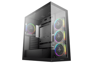 DEEPCOOL CG580 4F V2 računalniško ohišje, ATX, Midi-Tower, Kaljeno steklo, črno (R-CG580-BKADA4-G-2)