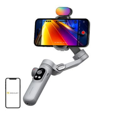 Aochuan AOCHUAN X Pro Gimbal z RGB osvetlitvijo (siva)