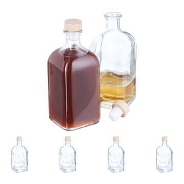 Northix Steklene steklenice za polnjenje 6 kos 250 ml z zamaški