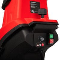 Blow Chipper drobilnik vej, 2600W, 45L vreča, črno-rdeč