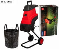 Blow Chipper drobilnik vej, 2600W, 45L vreča, črno-rdeč