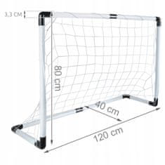Kruzzel Začetniški komplet nogometni gol in žoga 120x80cm