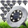 Malatec Set 12x inox zunanja solarna talna svetilka 6000K