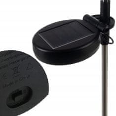 Malatec Set 2x LED hladno bela solarna dekorativna svetilka fontana steklena vlakna 89cm