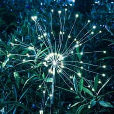 Malatec Set 2x LED hladno bela solarna dekorativna svetilka fontana steklena vlakna 89cm