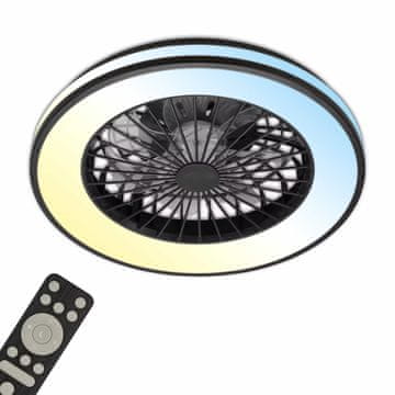 Brilo Pametna Stropna Svetilka z Ventilatorjem (49W, 5300lm, CCT, Črna)