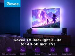 Govee Envisual TV Backlight 3 Lite, 101,60–127,00 cm (40–50), črni