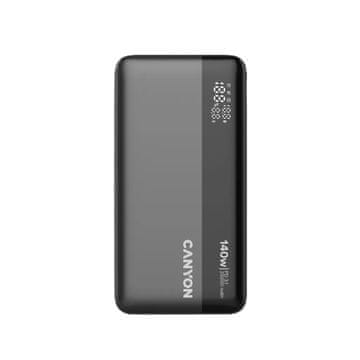 Canyon PB-240 powerpank, 25000mAh, zaslon, temno siv (CNS-CPB240)