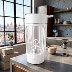 HOME & MARKER® Električni shaker za proteine 650 ml, 7000 obr/min, USB-C polnjenje, IPX7 vodoodporen, samodejno mešanje brez grudic | PROSHAKER