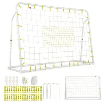 Northix 2 v 1 nogometni gol in povratni nogometni goli, nastavljivi po višini, 187 x 60 x 102-122,5 cm beli