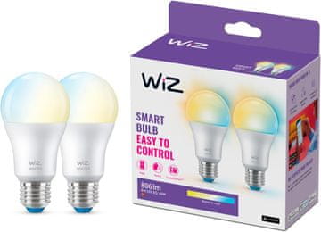 WiZ Pametni LED Set 2x Sijalka A60 (8W / 60W, E27) Tunable White