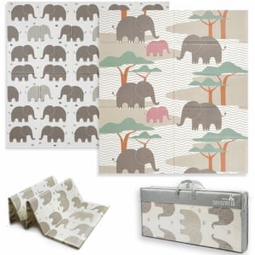 Severno Dvostranska igralna podloga iz pene za otroke Severno Kids Savanna 180x200 cm