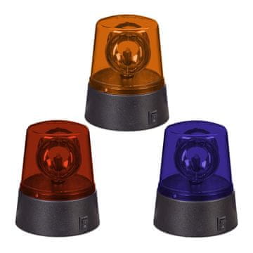 Northix LED 360° vrtljive zabavne luči rdeča modra rumena