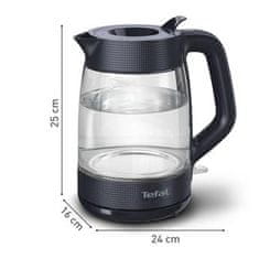 Tefal KO2G08E0 Morning Glass električni grelnik vode, 1,7 L, črn
