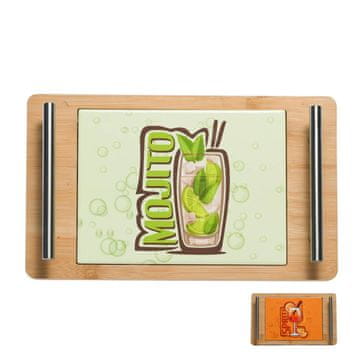 Mhome Pladenj Cocktail 30x18xh4,5cm / več barv / les, keramika, inox