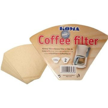 KOMA Filter za kavo KF02 kavni filter št. 2 - 100 kosov v pakiranju