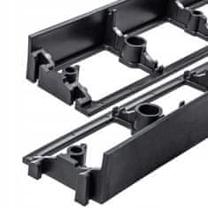 KADAX Plastični robnik za vrtno trato 4,5 cm, dolžina 10 m, komplet s 30 sidri, črn