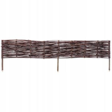 KADAX Vrtna pletena palisadna ograja, višina 120 cm, dolžina 20 cm
