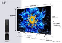 TCL 75P8L 4K UHD televizor, QD Mini LED, Google TV