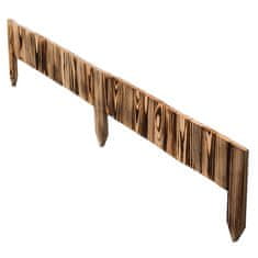 KADAX Lesena vrtna palisada za trato, rjava, 10x114 cm