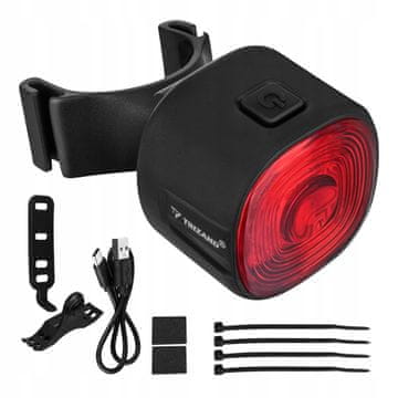 Malatec 17 LED zadnja aku. kolesarska luč rdeča USB 6 načinov IP66