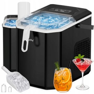 Ruhhy Barski aparat za izdelavo ledenih kock 1200ml ledomat črn