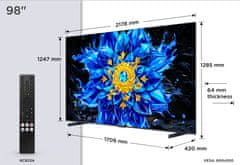 TCL 98P8L 4K UHD televizor, QD Mini LED, Google TV