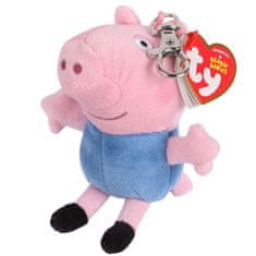 Peppa Pig TY Peppa Pig George Plišasta igračka, obesek za ključe, BEANIE BABIES, obesek za nahrbtnik 12 cm