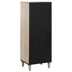 Vidaxl Visok predalnik Bela 40 x 33 x 110 cm trden mangov les
